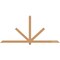 Ekena Millwork Kennewick Timber Gable Bracket, Western Red Cedar, 96"W x 44"H x 3 1/2"D x 3 1/2"F, 11/12 Pitch GBW096X44X0404KEN00SWR - alternate 1